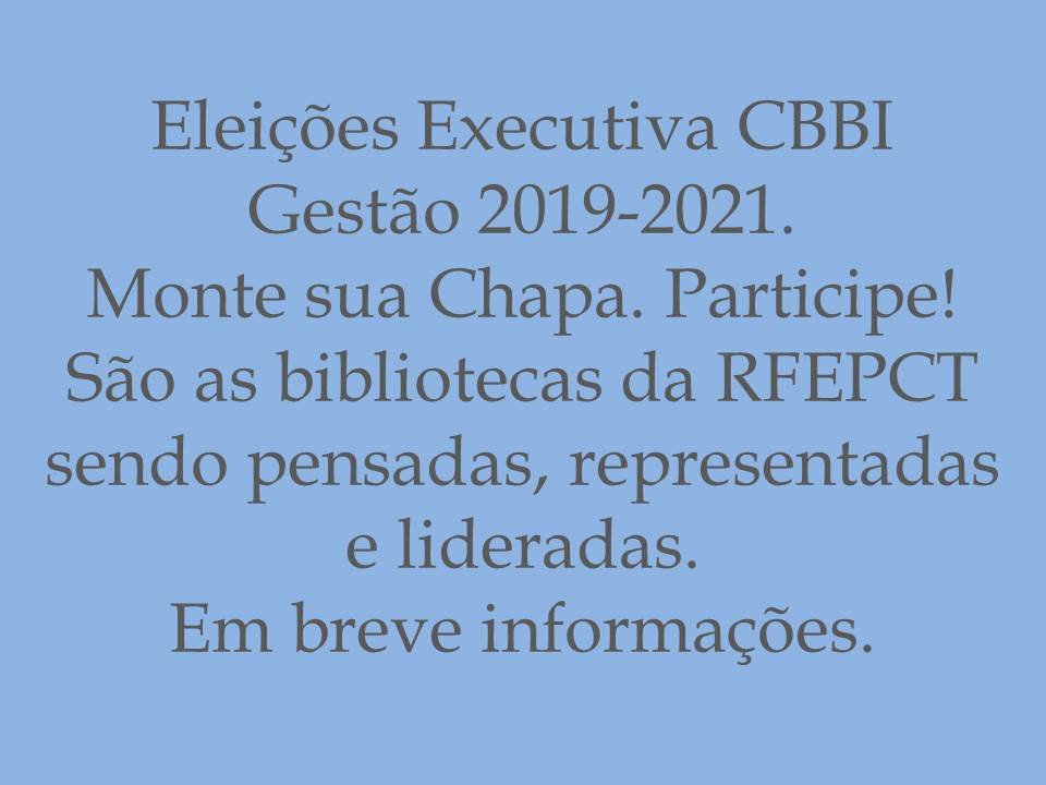 Eleições CBBI!