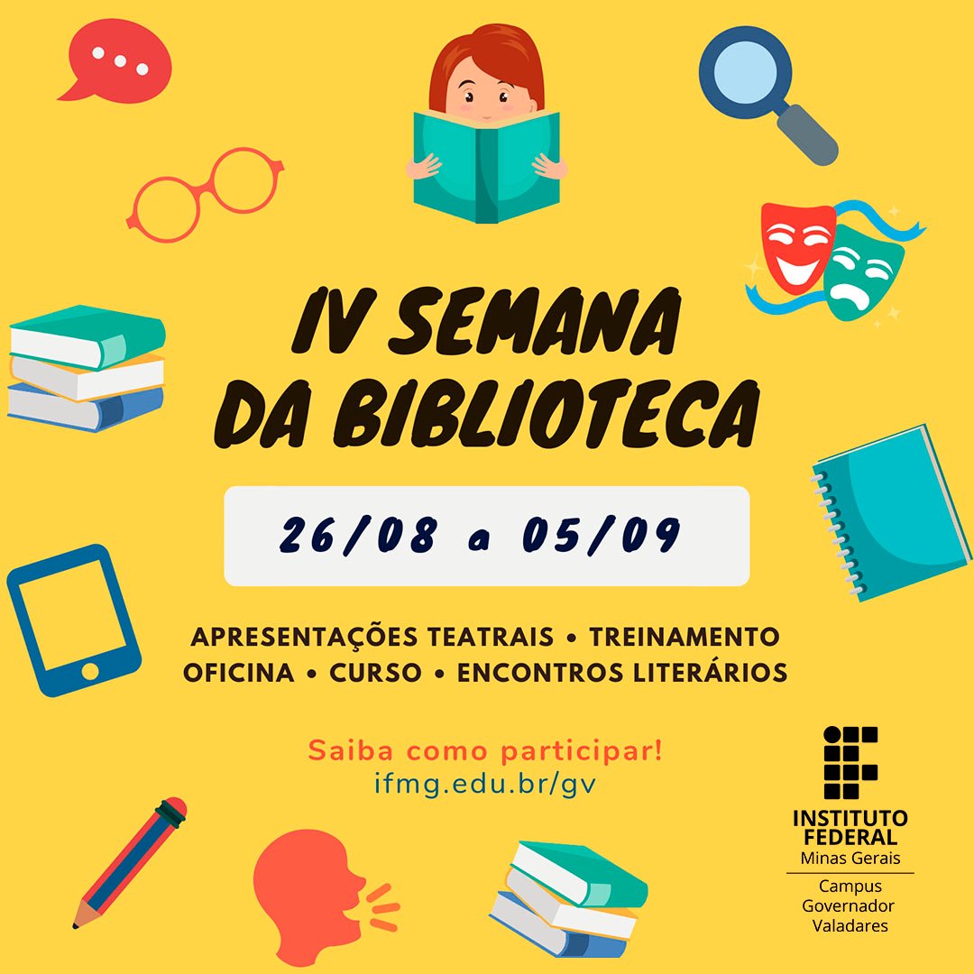 Semana da Biblioteca movimenta o Campus Governador Valadares do IFMG